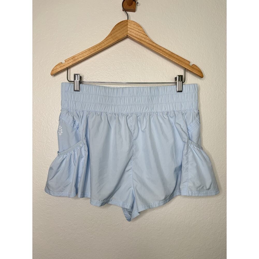 Free People Movement Get Your Flirt On Shorts in Light Blue Size Large - Picture 2 of 4